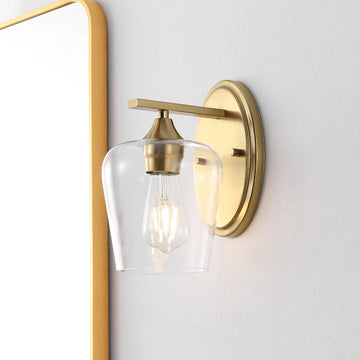 Jayne Iron/Glass Cottage Rustic LED Vanity Light